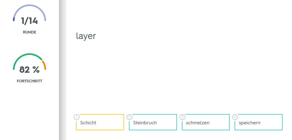 Mit Quizlet kann ich mit Multiple Choice Aufgaben üben